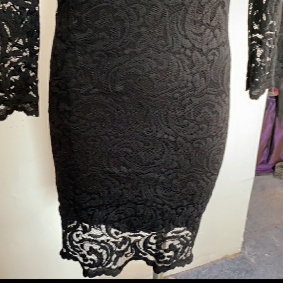 Vintage Little Black lace dress - Picture 4 of 6